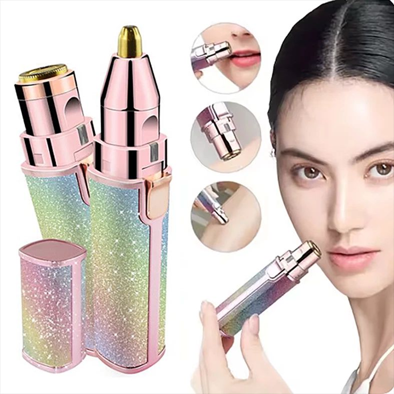 Electric Eyebrow Trimmer 2 in1 Rechargeable Facial Hair Removal Eyebrow Shaver