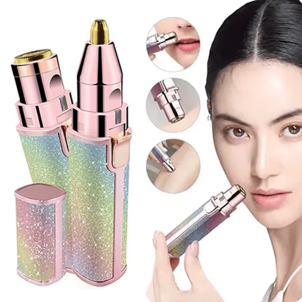 Electric Eyebrow Trimmer 2 in1 Rechargeable Facial Hair Removal Eyebrow Shaver