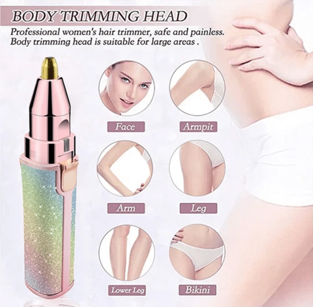 Electric Eyebrow Trimmer 2 in1 Rechargeable Facial Hair Removal Eyebrow Shaver